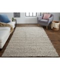 Feizy Berkeley Scandinavian Geometric, Ivory/Gray/Tan, 9'-6" x 13'-6" Area Rug