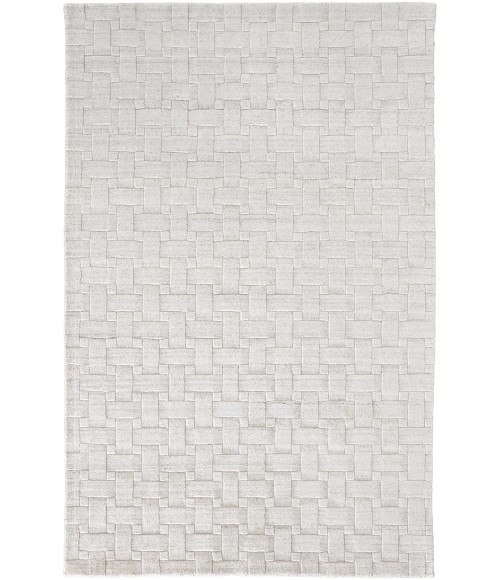 Feizy Redford Minimal Viscose Rug, White, 12' x 15' Area Rug
