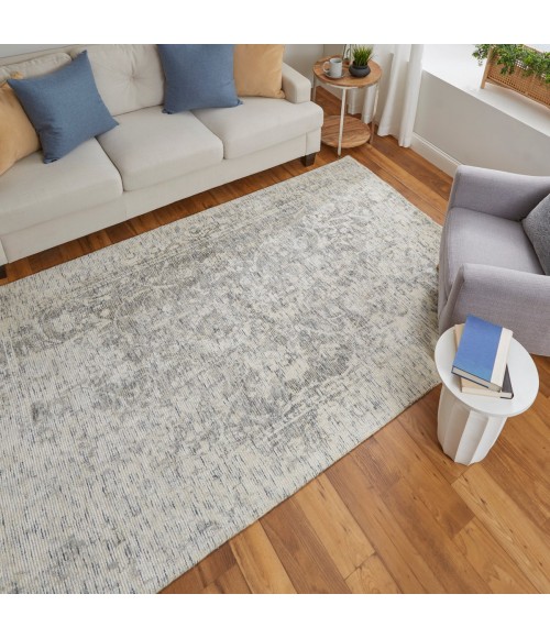 Feizy Reagan Vintage Floral & Botanical, Ivory/Gray, 9'-6" x 13'-6" Area Rug