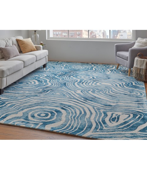 Feizy Lorrain BLUE/IVORY Rug 6108920F 8 ft. X 10 ft. Rectangle - Rugs Town Feizy Lorrain BLUE/IVORY 6108920F 8 ft. X 10 ft. Rectangle Rug