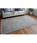 Feizy Caldwell Bohemian & Eclectic Distressed, Blue/Gray/Tan, 9' x 12' Area Rug