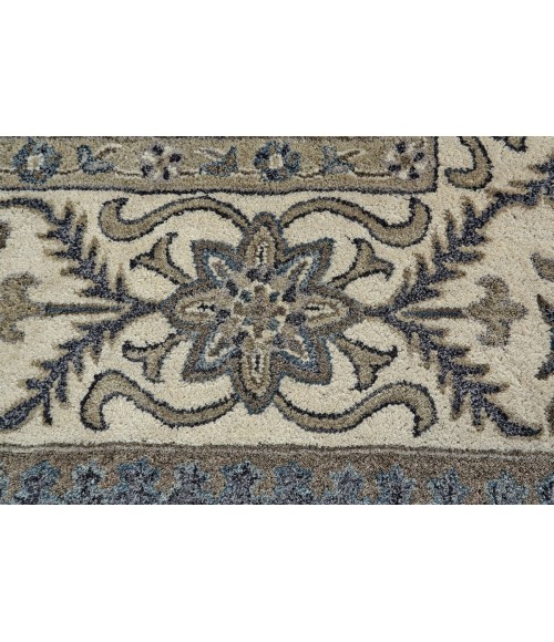 Eaton Area Rug Feizy Eaton French & Victorian Bordered, Blue/Gray/Taupe, 9'-6" x 13'-6" Area Rug