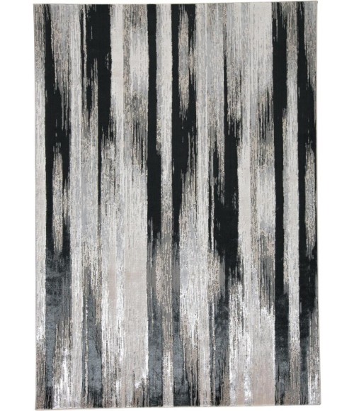 Micah Area Rug Feizy Micah Industrial Abstract, Black/Silver/Gray, 12' x 18' Area Rug