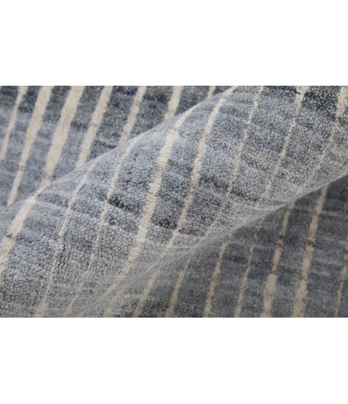 Feizy Eastfield Casual Abstract, Blue/Ivory/Gray, 9' x 12' Area Rug