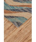 Feizy Bermuda Casual Geometric, Blue/Brown/Ivory, 5' x 8' Area Rug