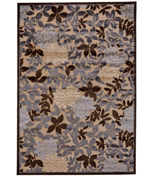 Saphir Area Rug Feizy Saphir Casual Floral & Botanical, Tan/Taupe/Brown, 9'-8" x 12'-7" Area Rug