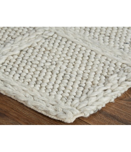 Feizy Berkeley Casual Solid, Ivory/Gray, 9'-6" x 13'-6" Area Rug
