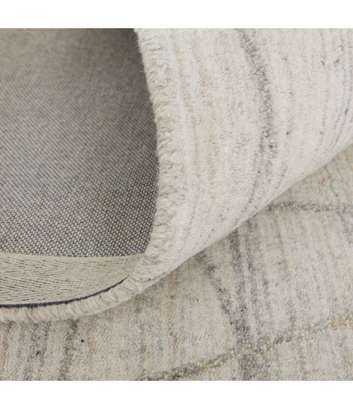 Feizy Whitton Casual Abstract, Ivory/Gray, 9' x 12' Area Rug
