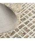 Feizy Maddox Modern Tufted Architectural Area Rug, Pebble Tan/Ivory, 5ft x 8ft