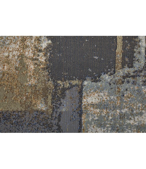 Clio Area Rug Feizy Clio Industrial Watercolor, Brown/Gray/Black, 7'-9" x 10' Area Rug