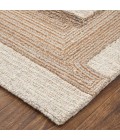 Pollock Area Rug Feizy Pollock Casual Geometric, Ivory/Brown/Tan, 3'-6" x 5'-6" Accent Rug