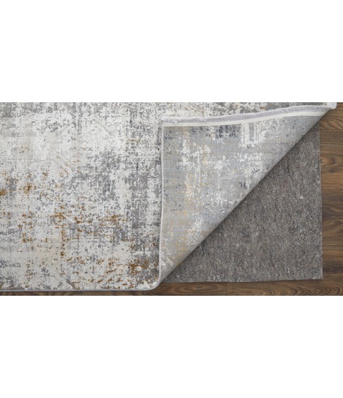 Feizy Cadiz Industrial Abstract, Ivory/Taupe/Gray, 12' x 18' Area Rug