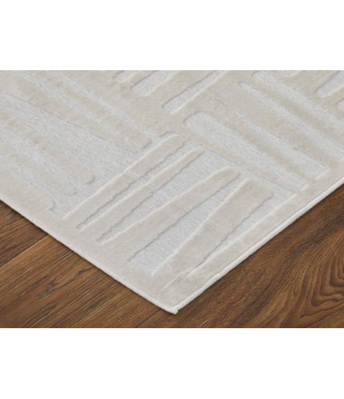 Feizy Saphir Mira WHITE/WHITE Rug 6803493F 7 ft. 6 in. X 7 ft. 6 in. Round - Rugs Town Feizy Saphir Mira WHITE/WHITE 6803493F 7 ft. 6 in. X 7 ft. 6 in. Round Rug