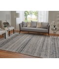 Feizy Macklaine Bohemian & Eclectic Distressed, Taupe/Black/Ivory, 12' x 15' Area Rug