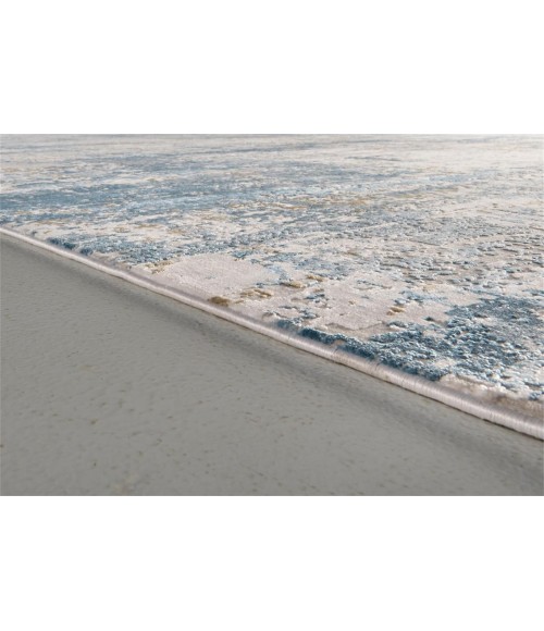 Cadiz Area Rug Feizy Cadiz Industrial Abstract, Ivory/Tan/Blue, 9'-9" x 13'-2" Area Rug