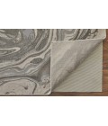 Prasad Area Rug Feizy Prasad Casual Watercolor, Gray/Ivory/Silver, 8' x 11' Area Rug