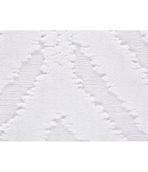 Feizy Saphir Mira WHITE/WHITE 6803490F 7 ft. 6 in. X 7 ft. 6 in. Round Rug