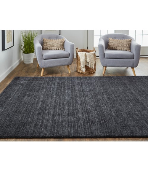 Feizy Luna BLACK 5798049F 9 ft. 6 in. X 13 ft. 6 in. Rectangle Rug