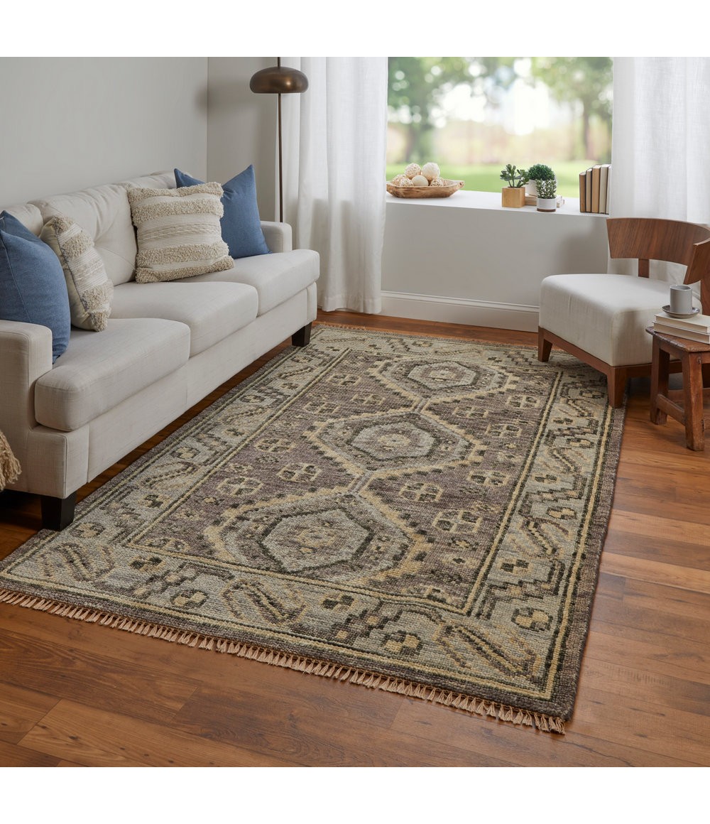 Feizy Fillmore 6943F Brown/Gray Area Rug 8X8 Rugs Town