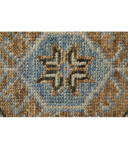 Fillmore Area Rug Feizy Fillmore Vintage Medallion, Blue/Green, 2'-6" x 14' Runner