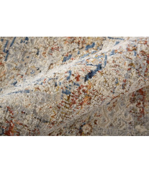 Feizy Kaia Vintage Medallion, Tan/Orange/Red, 3' x 5' Accent Rug