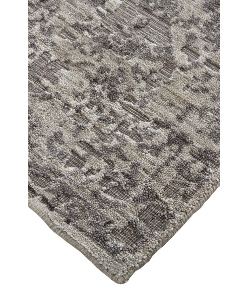 Feizy Langford Bohemian & Eclectic Distressed, Taupe/Ivory/Gray, 5' x 8' Area Rug