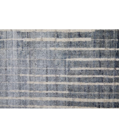 Feizy Eastfield Casual Abstract, Blue/Ivory/Gray, 9' x 12' Area Rug