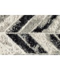 Feizy Micah Industrial Chevron, Black/Gray/Silver, 3'-11" x 6' Accent Rug