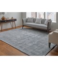 Feizy Eastfield Casual Abstract, Blue/Silver, 2' x 3' Area Rug