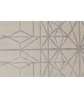 Feizy Micah Mid-Century Modern Geometric, White/Silver/Gray, 8' x 11' Area Rug