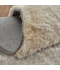 Feizy Indochine Luxury & Glam Solid, Tan/Taupe, 8' x 8' Round Rug