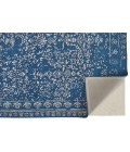 Feizy Bella High/Low Floral Wool Rug, Vallarta Blue/Silver Gray, 2ft-6in x 8ft, Runner
