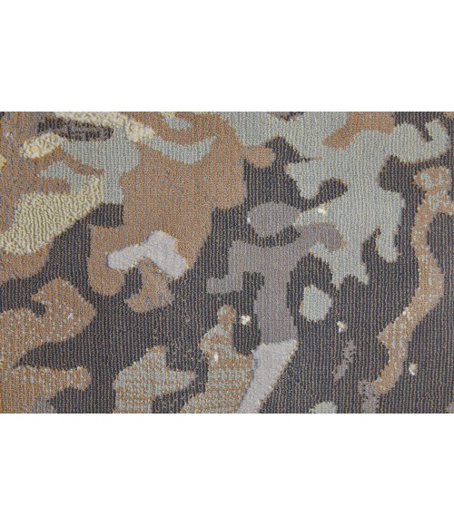 Feizy Clio Industrial Abstract, Green/Purple/Ivory, 9' x 12' Area Rug