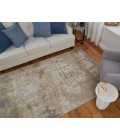 Feizy Aura Luxury & Glam Abstract, Ivory/Brown/Gray, 5' x 8' Area Rug