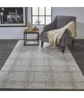 Belfort Area Rug Feizy Belfort Casual Geometric, Ivory/Gray/Tan, 12' x 15' Area Rug