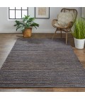 Feizy Kaelani Casual Abstract, Brown/Blue/Taupe, 9'-6" x 13'-6" Area Rug