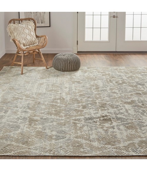 Elias Area Rug Feizy Elias Casual Abstract, Gray/Taupe, 12' x 15' Area Rug