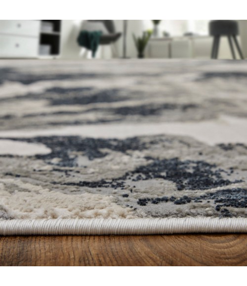 Micah Area Rug Feizy Micah Industrial Abstract, Ivory/Black/Taupe, 2'-10" x 7'-10" Runner