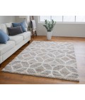 Feizy Mynka Bohemian & Eclectic Diamond, Tan/Taupe/Ivory, 10' x 14' Area Rug