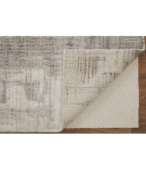 Eastfield Area Rug Feizy Eastfield Casual Abstract, Gray/Ivory, 2'-6" x 10' Runner
