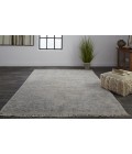Feizy Caldwell Vintage Space Dyed Wool Rug, Spa Blue/Warm Gray, 10ft x 14ft Area Rug