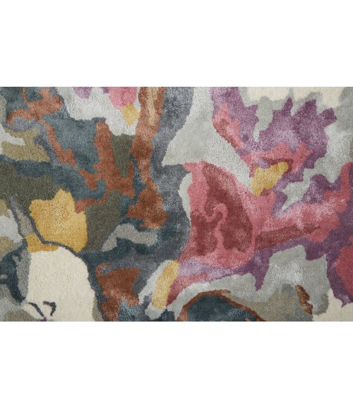 Dafney Area Rug Feizy Dafney Casual Floral & Botanical, Purple/Pink/Green, 2' x 3' Accent Rug