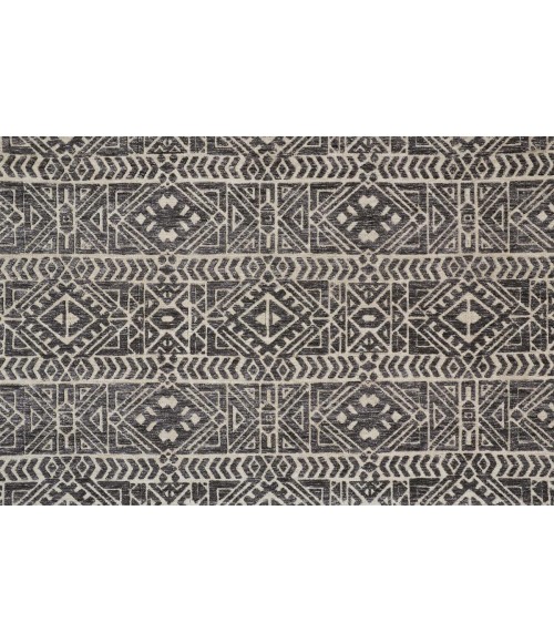 Feizy Colton Cabin & Lodge Southwestern, Gray/Black/Ivory, 9'-6" x 13'-6" Area Rug