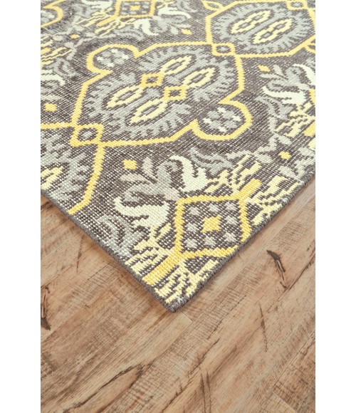Rumi Area Rug Feizy Rumi Bohemian & Eclectic Geometric, Gray/Taupe/Yellow, 2' x 3' Accent Rug