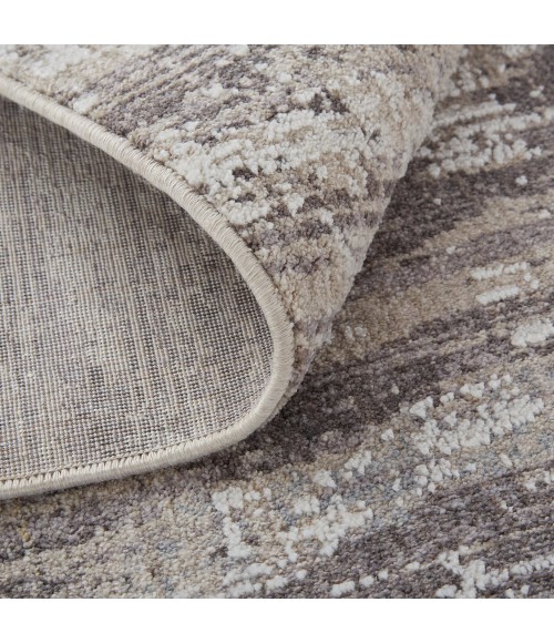 Feizy Lennon Casual Abstract, Tan/Taupe/Gray, 2'-10" x 8' Runner