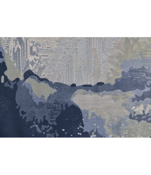 Feizy Clio Industrial Abstract, Blue/Gray/Ivory, 9' x 12' Area Rug