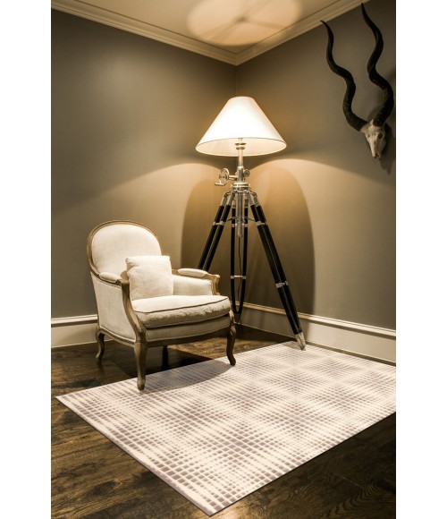 Feizy Saphir Zam Mid-Century Modern Geometric, Tan/Brown/Taupe, 2'-6" x 8' Runner