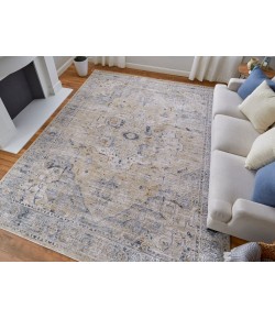 Feizy Pasha BEIGE/BLUE PAS39M5F 2 ft. X 3 ft. Rectangle Rug