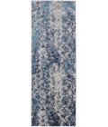 Feizy Indio Bohemian & Eclectic Diamond, Blue/Ivory/Gray, 2'-10" x 7'-10" Runner