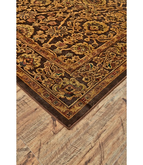Feizy Saphir Vintage Oriental, Brown/Gold/Tan, 9'-8" x 12'-7" Area Rug